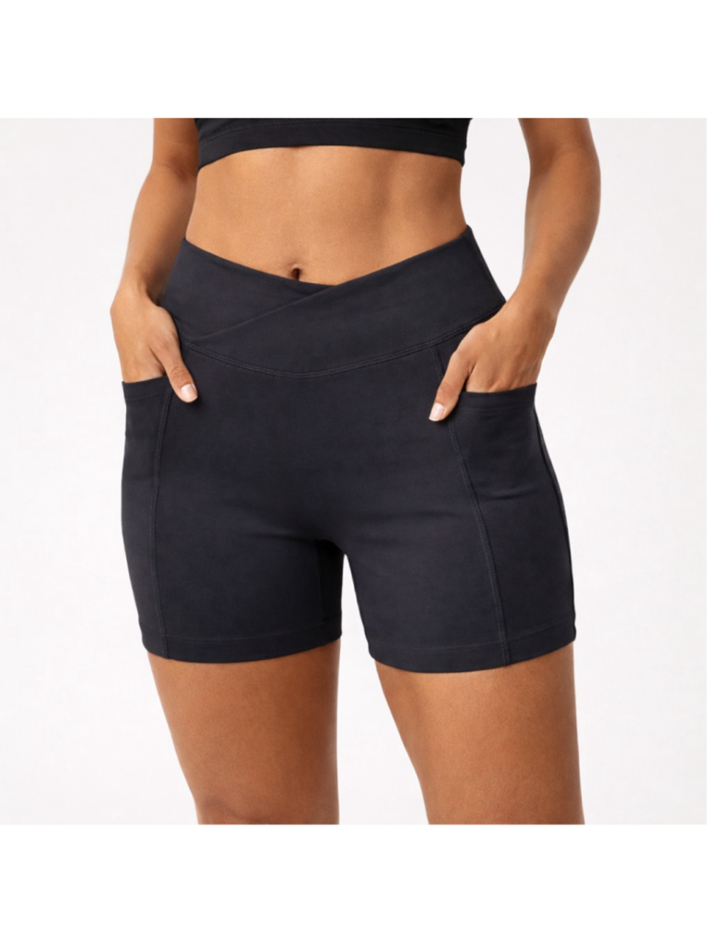 Women's Crisscross Scrunch Bike Shorts – Blogilates – Black – Size S – NWT